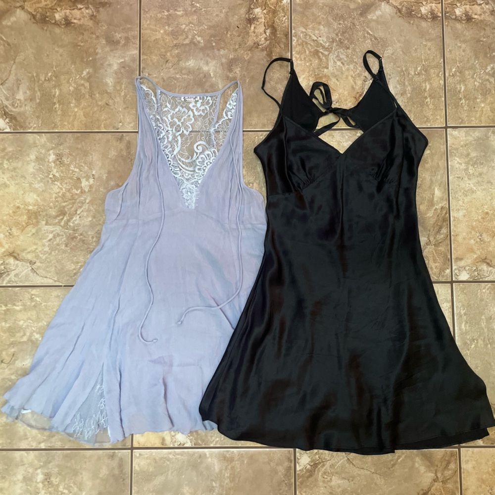⭐️ Bundle ⭐️ Victoria Secret Black and Free People Lavender Lace Slip Dresses